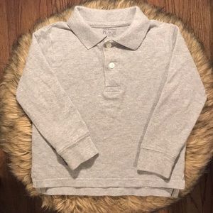 Children’s Place Gray Long Sleeved Polo. Size 2T